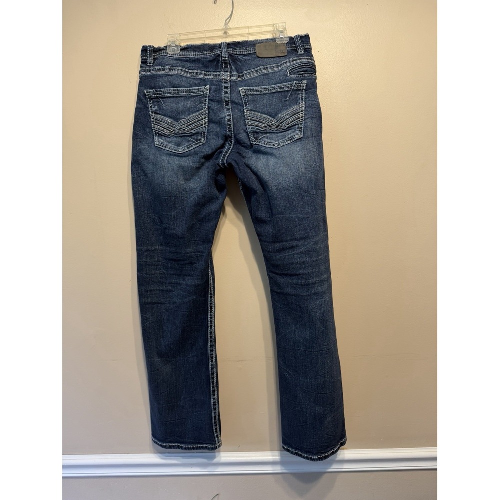BKE Tyler Jeans 33x32 Men's Med. Wash Stretch Denim Mid Rise Buckle - Picture 2 of 5